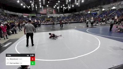 77 lbs Round Of 16 - Landon Meadows, Tnwc vs Frankie Hernandez, Liberty Knights