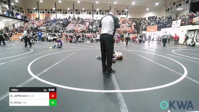 55 lbs Consi Of 8 #2 - Stetson Jefferson, R.A.W. vs Kopelan Kirby, Tahlequah Wrestling Club