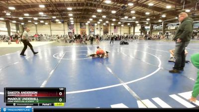 120 lbs Rd# 1 9:00am Friday - Dakota Anderson, Aggression Legionaries vs Maddux Underhill, Lions Wrestling Academy