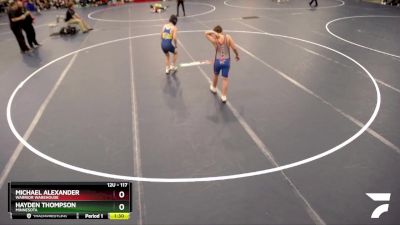 117 lbs Champ. Round 1 - Hayden Thompson, Minnesota vs Michael Alexander, Warrior Warehouse