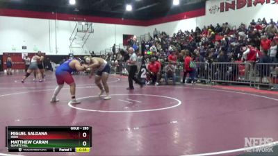 285 lbs Cons. Round 2 - Miguel Saldana, Indio vs Matthew Caram, Quartz Hill