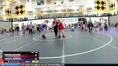 285 lbs Round 3 - Dawson Baumer, Concord Wrestling Club vs Carson Andreas, Greenwood Wrestling Club