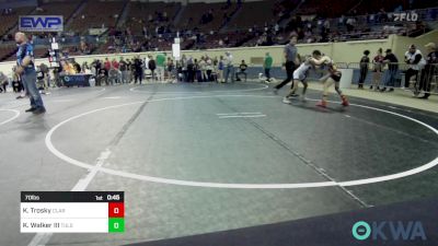 70 lbs Consi Of 8 #2 - Knox Trosky, Claremore Wrestling Club vs Kirk Walker III, Tulsa Blue T Panthers