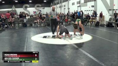 119 lbs Round 2 (8 Team) - Noah Brown, Elite Ath Club DZ (IN) vs BRYCEN SWIGER, West Shore Wrestling Club