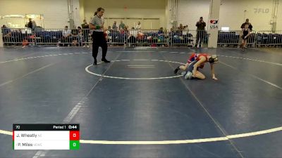 70 lbs Round 4 - Parker Miles, Virginia Elite Wrestling Club vs John Wheatly, North Carolina