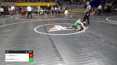 55 lbs Consi Of 32 #2 - Logan Burris, Jefferson Morgan vs River Martin, Connellsville