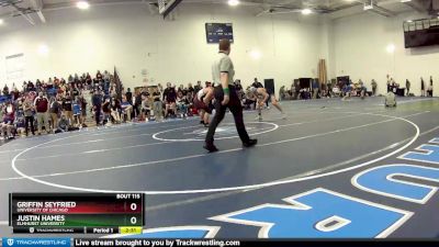 133 lbs Champ. Round 2 - Griffin Seyfried, University Of Chicago vs Justin Hames, Elmhurst University