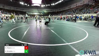 46 lbs Round Of 32 - Kaysen Peters, Dark Cloud Wrestling Club vs Nash Broddle, Kingfisher