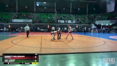 145 lbs Quarterfinal - Sam Childs, Hazel Green HS vs GARRETT WILLINGHAM, Hartselle