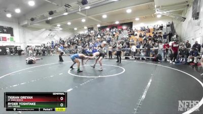 144 lbs Semifinal - Ryder Yoshitake, San Marino vs Tigran Greyan, St John Bosco