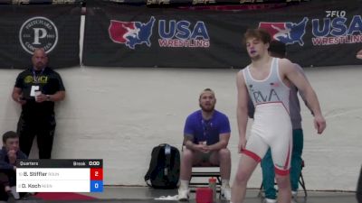 65 kg Quarters - Blue Stiffler, Roundtree Wrestling Academy vs Declan Koch, Neenah High School Wrestling