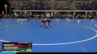 95 lbs Round 4 - Mazden Even, Jesup Mat Club vs Spencer Summers, Moen Wrestling Academy