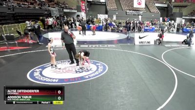 59-64 lbs Quarterfinal - Addison Yabur, Dog Pound Wrestling vs Alyse Diffenderfer, California