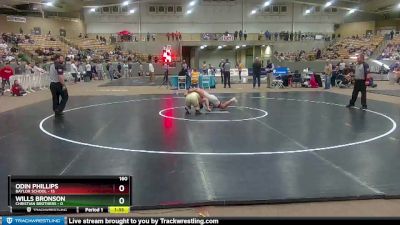 160 lbs Semis (4 Team) - Odin Phillips, Baylor School vs Wills Bronson, Christian Brothers