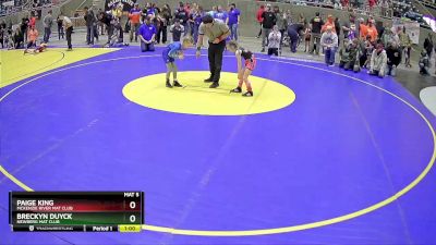 50 lbs Quarterfinal - Breckyn Duyck, Newberg Mat Club vs Paige King, McKenzie River Mat Club