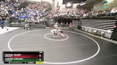 106 lbs Quarterfinal - Samuel Moody, Riverton vs Porter Carlson, Syracuse