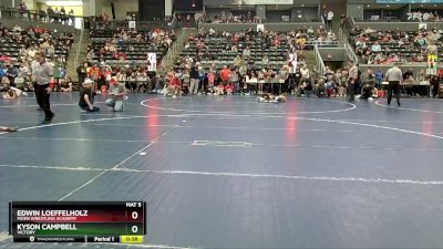 75 lbs Champ. Round 1 - Kyson Campbell, Victory vs Edwin Loeffelholz, Moen Wrestling Academy