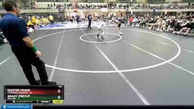 113 lbs Round 2 (4 Team) - Hunter Frank, Caledonia-Houston vs Brady Precht, Willard