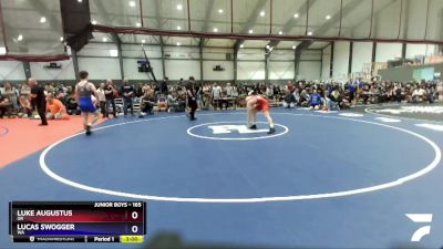 165 lbs Champ. Round 2 - Luke Augustus, OR vs Lucas Swogger, WA