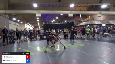 41 kg Cons 8 #1 - Sophie Kula-Faalafua, Pride Wrestling vs Max Mannino, Gold Rush Wrestling