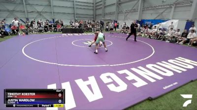 132 lbs Placement Matches (8 Team) - Timothy Koester, Iowa vs Justin Wardlow, Illinois