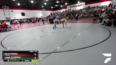 132 lbs Cons. Semi - Ian Gutierrez, Yucaipa vs Vinnie Gutierrez, Calvary Chapel SA