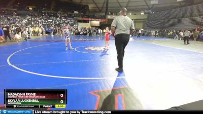 76 lbs Champ. Round 1 - Madalynn Payne, Thunder Mountain Wrestling Club vs Skylar Luckenbill, Washington