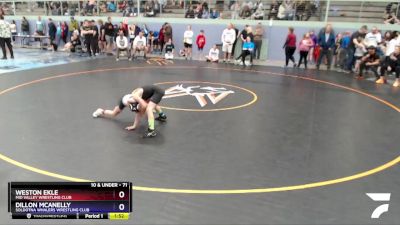 71 lbs Final - Dillon McAnelly, Soldotna Whalers Wrestling Club vs Weston Ekle, Mid Valley Wrestling Club