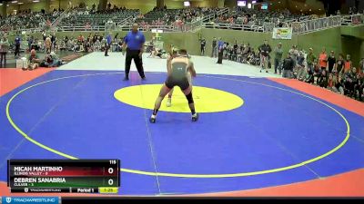 115 lbs Finals (8 Team) - Debren Sanabria, Culver vs Micah Martinho, Illinois Valley