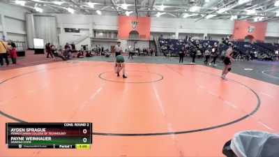 149 lbs Cons. Round 2 - Payne Weinhauer, Oswego State vs Ayden Sprague, Pennsylvania College Of Technology