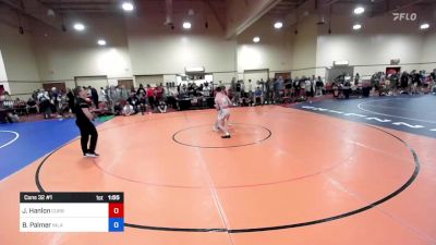 60 kg Cons 32 #1 - Jacob Hanlon, Curby 3 Style Wrestling Club vs Brycen Palmer, Inland Northwest Wrestling Training Center