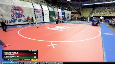 106 Class 1 lbs Cons. Round 1 - Wolfie Tuteur, John Burroughs vs Canton Wilkins, West Platte