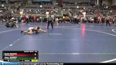 80 lbs Cons. Round 5 - Elias Rhodes, Nebraska Boyz vs Paul Donnici, Victory Wrestling