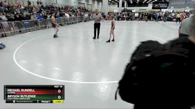 100 lbs Cons. Round 4 - Bryson Rutledge, Chattooga Wrestling vs Michael Rundell, Illinois