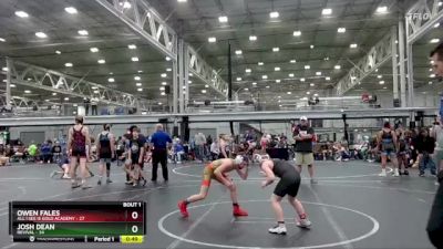 92 lbs Semis (4 Team) - Owen Fales, All I See Is Gold Academy vs Josh Dean, Revival