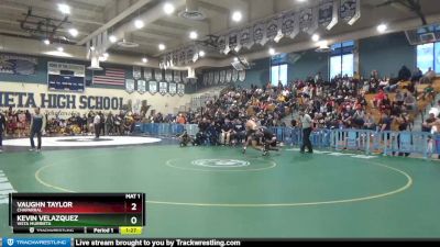 220 lbs 1st Place Match - Vaughn Taylor, Chaparral vs Kevin Velazquez, Vista Murrieta