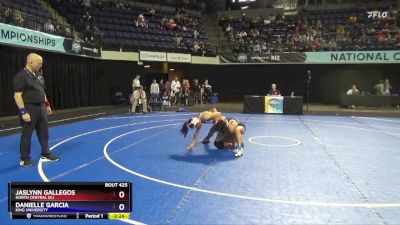 109 lbs 5th Place Match - Jaslynn Gallegos, North Central (IL) vs Danielle Garcia, King University