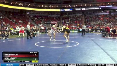 3A-160 lbs Cons. Round 2 - Hayden Lucas, Carlisle vs Beau Healey, Dubuque Senior