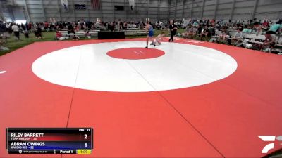 145 lbs Placement Matches (16 Team) - Riley Barrett, Team Oregon vs Abram Owings, Kansas Red