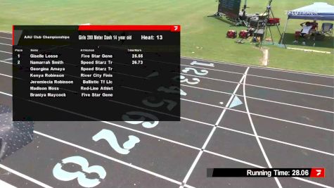 Youth Girls' 200m, Semi-Finals 14 - Age 14