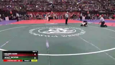 D1-113 lbs Quarterfinal - Holden Huhn, LaSalle vs Wyatt Richter, St. Edward