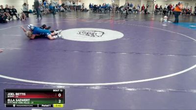 130 lbs Finals (8 Team) - Joel Bettis, BHVPP vs Ella Saewert, NYM (New York Mills)