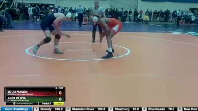 3 - 157 lbs Cons. Round 2 - Ju Ju Mason, Heritage HS (Lynchburg) vs Alex Olivia, Fluvanna County HS