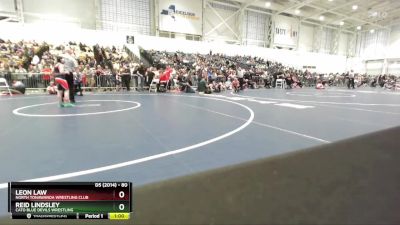 80 lbs Cons. Round 1 - Reid Lindsley, Cato Blue Devils Wrestling vs Leon Law, North Tonawanda Wrestling Club