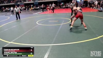 140 lbs 3rd Place Match - Ezekiel Bolton, Student Wrestling Development Program vs THAILYN REYNOLDS, Wasilla High School