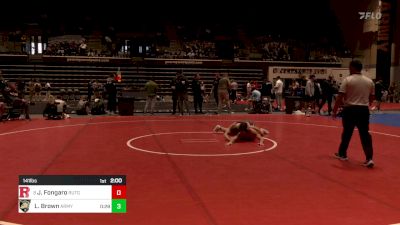 141 lbs Consi Of 8 #2 - Joe Fongaro, Rutgers vs Logan Brown, Army