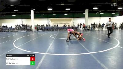 120 lbs Consi Of 32 #1 - Fredrick Mitchum, FL vs Richard Springs, SC