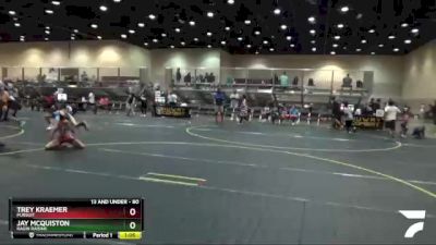 80 lbs Quarterfinal - Jay McQuiston, Ragin Raisins vs Trey Kraemer, Pursuit