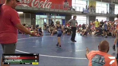 60 lbs Semis & 1st Wb (8 Team) - Liam Crousillac, Alabama Elite Black vs Calhoun Tannery, The Untouchables Black