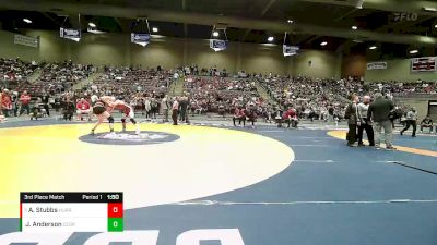 3rd Place Match - Alex Stubbs, Hurricane vs Justin Anderson, Cedar City